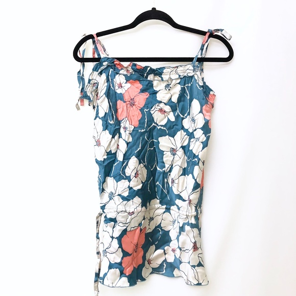 Anthropologie Tops - Anthro Kenzie Floral Silk Tank Blouse